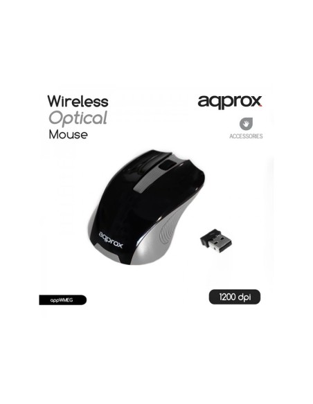 RATON APPROX WIFI NEGRO-GRIS - Imagen 2