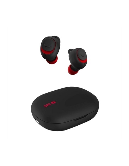 SPC Auricular+mic Inalámbrico EBON GO Negro/Rojo - Imagen 1