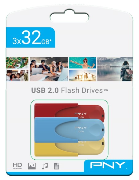 TRIPLE PACK 3x32GB USB2.0 LIMITED EDITION PNY - Imagen 1