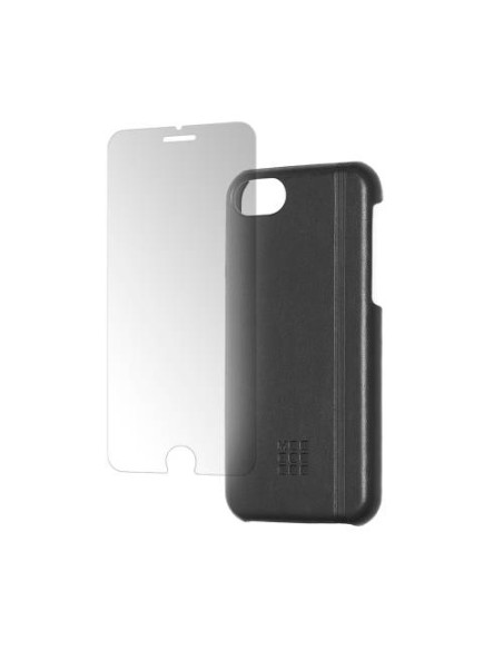 FUNDA + PROTECTOR PANTALLA IPHONE 6/6s/7/8. NEGRO MOLESKINE - Imagen 1