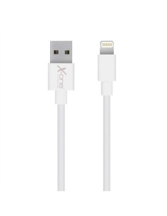 X-One Cable Lightning Plano 2m Blanco - Imagen 1