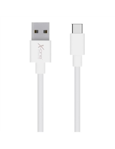 X-One Cable Tipo-C Plano 2m Blanco - Imagen 1