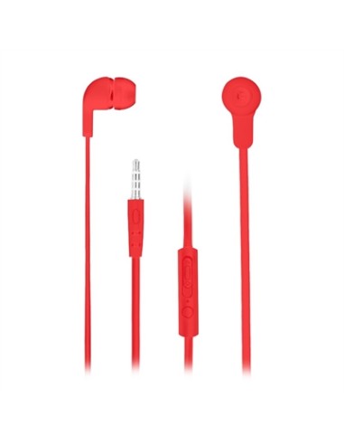NGS Auriculares metálicos cplano 1.2m Rojo - Imagen 1