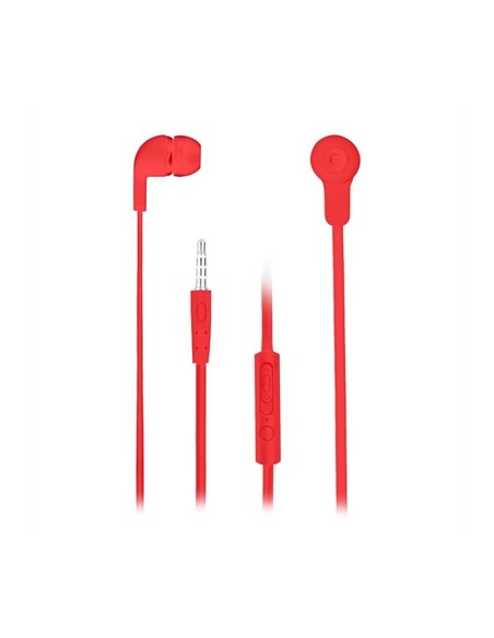 NGS Auriculares metálicos cplano 1.2m Rojo - Imagen 1