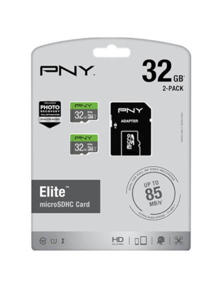 MICROSD PACK 2 x 32GB ELITE PNY - Imagen 2
