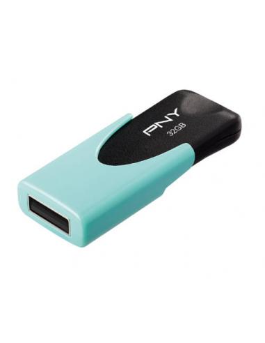 USB ATTACHE 4 AQUA 32GB PNY - Imagen 1