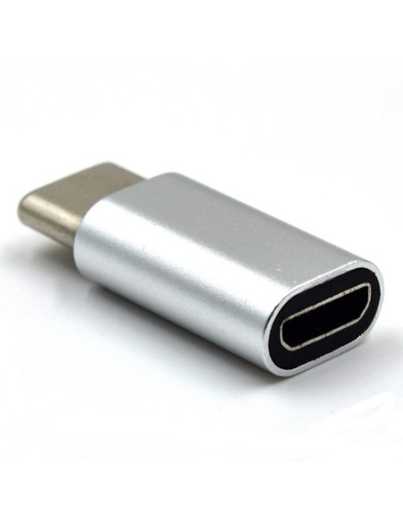 Ewent EW9645 adaptador de cable USB C Micro USB B Plata - Imagen 2