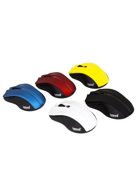 iggual CONNECT Ratón óptico 1600dpi 2,4G. Amarillo - Imagen 4
