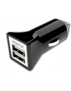 approx appusbcar31B cargador coche 2 Usb 3.1A Neg. - Imagen 1