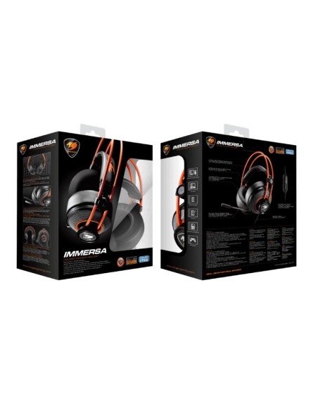 Cougar Auricular+Mic Immersa  Driver 40mm Negro - Imagen 4