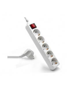 REGLETA 6 TOMAS CON INTERRUPTOR 1.5M PHASAK BLANCO - Imagen 1