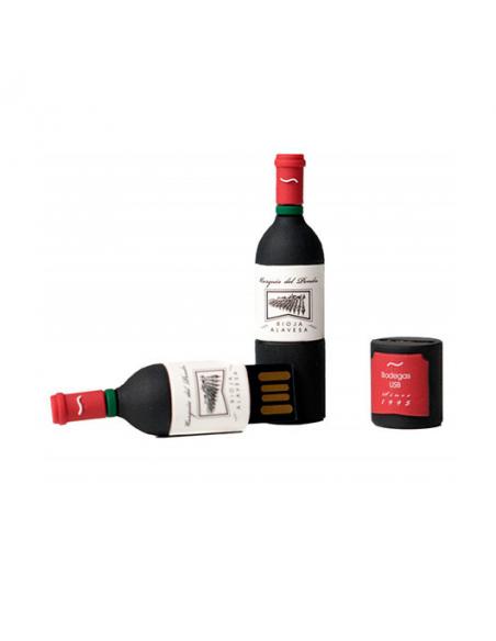 PENDRIVE 32GB TECH ONE TECH BOTELLA VINO USB 2.0/GOMA TEC51 - Imagen 2