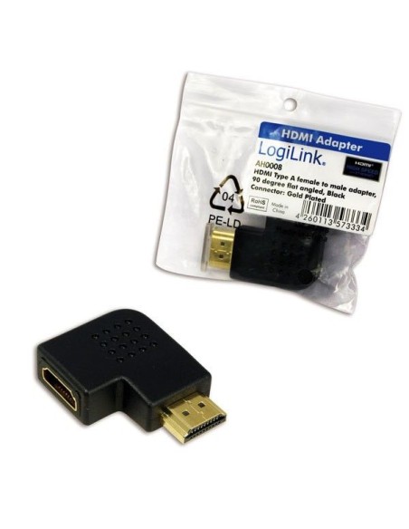 ADAPTADOR HDMI LOGILINK M-H ANGULO 90º PLANO