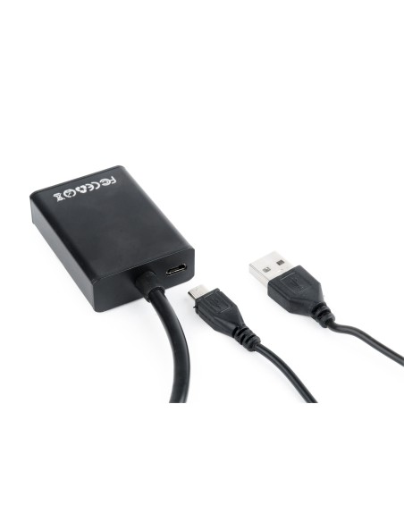 ADAPTADOR GEMBIRD HDMI A VGA  0,15M CON AUDIO 3.5MM