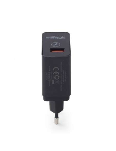 CARGADOR GEMBIRD 3A NEGRO 1 PUERTO CARGA RAPIDA