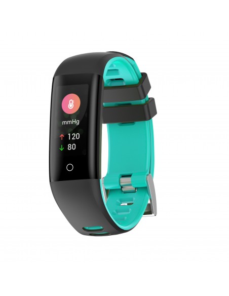 Leotec Fashion Health Pulsera de actividad Negro, Turquesa IP67 LCD 2,44 cm (0.96")