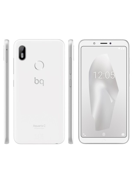 bq Aquaris C 13,8 cm (5.45") 2 GB 16 SIM doble 4G Plata, Blanco 3000 mAh