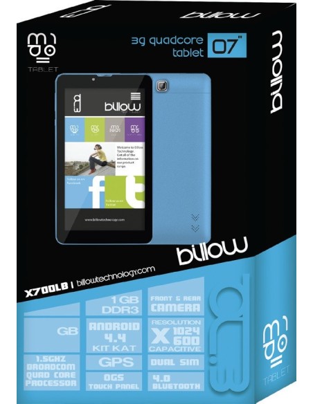 PHABLET BILLOW 7 3G VOZ QUAD 8GB X700 2SIM A4.4