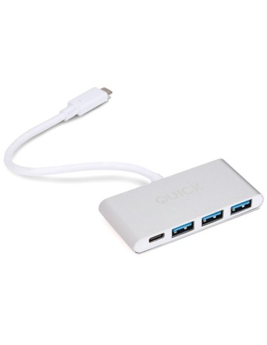 Quick Media QMTCHUB nodo concentrador USB 3.0 (3.1 Gen 1) Type-C 5000 Mbit s Blanco