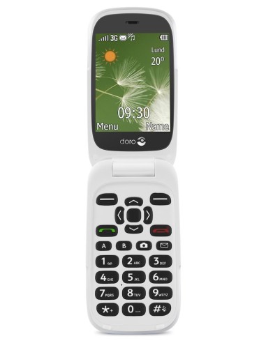 Doro 6520 7,11 cm (2.8") 108 g Grafito, Blanco Teléfono básico