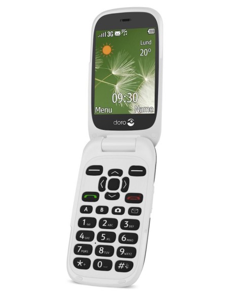 Doro 6520 7,11 cm (2.8") 108 g Grafito, Blanco Teléfono básico