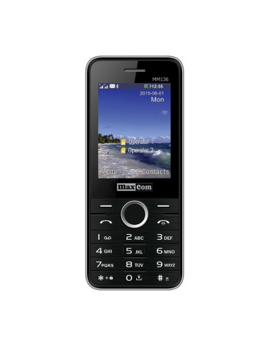 MaxCom Classic MM136 6,1 cm (2.4") 54 g Negro, Plata Teléfono básico