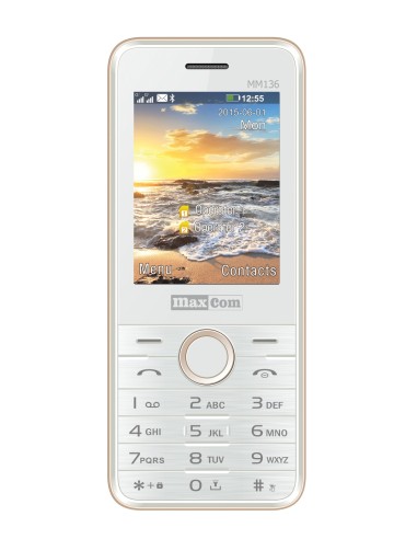 MaxCom MM136 6,1 cm (2.4") 54 g Plata, Blanco Característica del teléfono