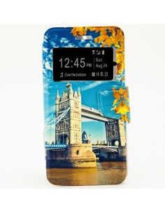 X-ONE XONE197090 funda para teléfono móvil 12,7 cm (5") Folio Azul, Multicolor, Naranja