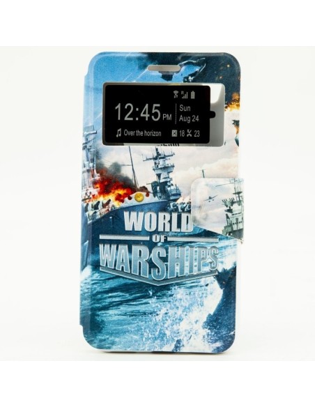 X-ONE XONE197236 funda para teléfono móvil 14 cm (5.5") Folio Azul, Multicolor