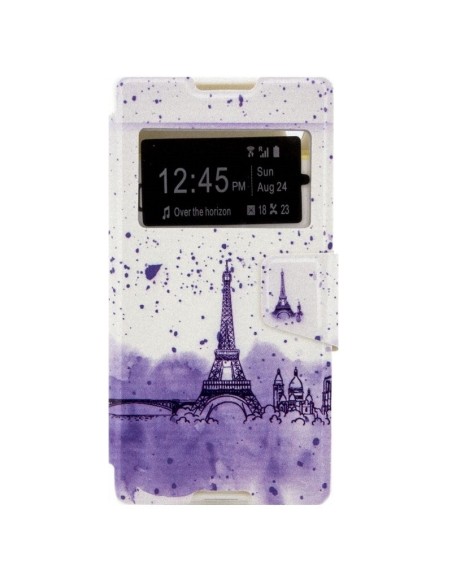 X-ONE XONE197489 funda para teléfono móvil 13,2 cm (5.2") Folio Violeta, Blanco