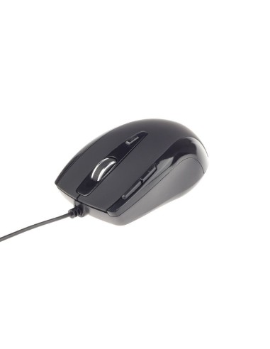 Gembird MUS-GU-01 ratón USB Laser 2400 DPI Ambidextro Negro