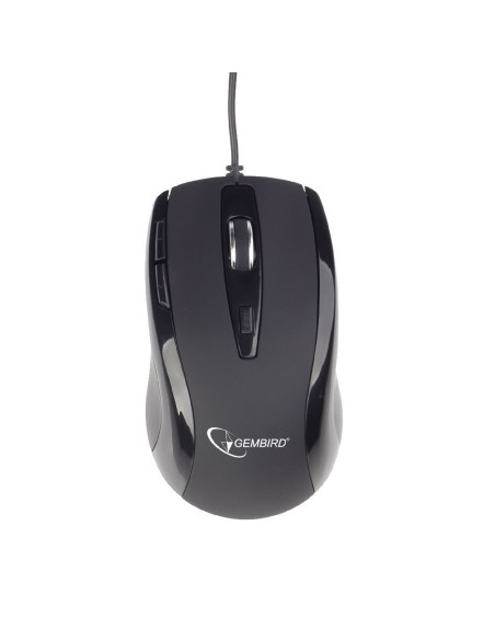 Gembird MUS-GU-01 ratón USB Laser 2400 DPI Ambidextro Negro