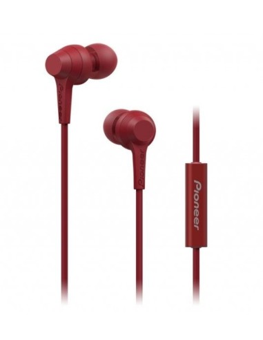 Pioneer SE-C1T-R auriculares para móvil Binaural Dentro de oído Rojo Alámbrico