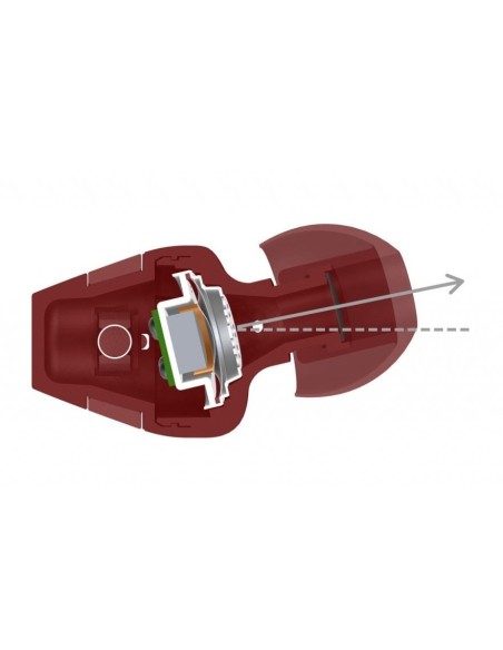 Pioneer SE-C1T-R auriculares para móvil Binaural Dentro de oído Rojo Alámbrico