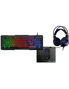 The G-Lab Combo Xenon teclado USB AZERTY Francés Negro