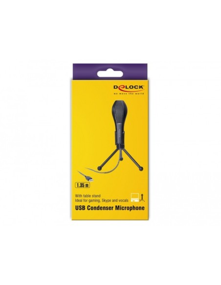 Delock Micrófono de condensador USB con soporte de