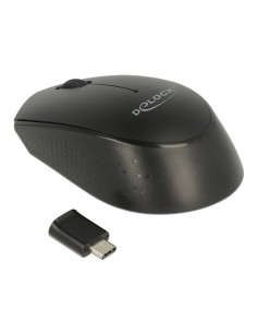 Delock mini raton optico USB Type-CT de 3 botones