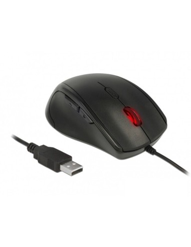 Delock Mouse USB óptico ergonómico de 5 botones -