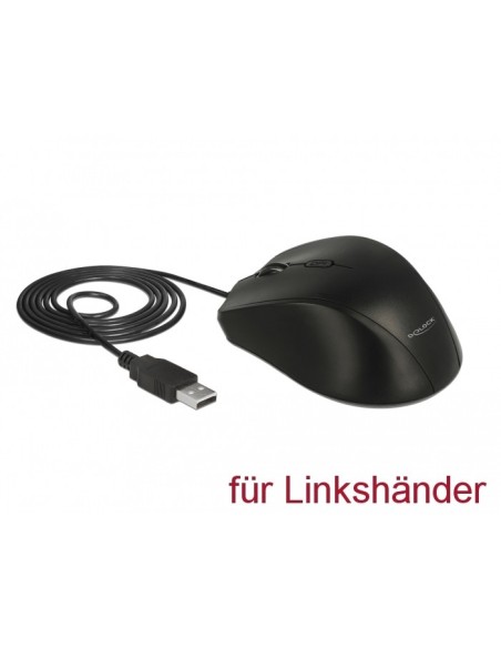 Delock Mouse USB óptico ergonómico de 5 botones -