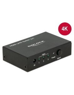 Delock conmutador uhd hdmi 3 x entrada hdmi  1 x s