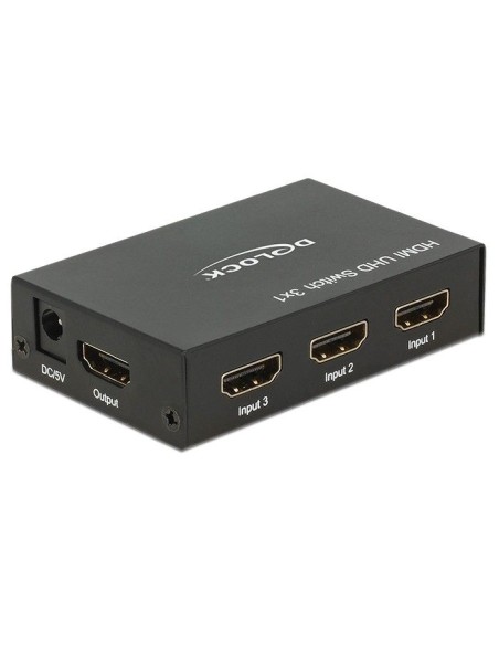 Delock conmutador uhd hdmi 3 x entrada hdmi  1 x s
