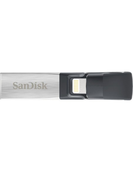 Sandisk iXpand unidad flash USB 128 GB USB Type-A   Lightning 3.0 (3.1 Gen 1) Negro, Plata