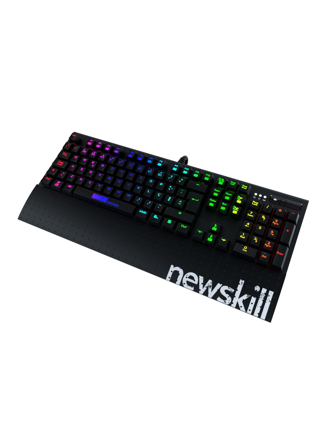 Newskill Gaming Newskill Hanshi Spectrum - mecánico Gaming RGB, (Estructura  Metalica, reposamuñecas removible, Efectos