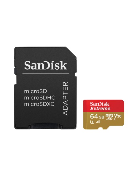 Sandisk Extreme memoria flash 64 GB MicroSDXC Clase 10 UHS-I