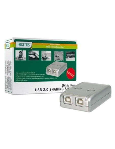 Digitus DA-70135-1 hub de interfaz USB 2.0 480 Mbit s Gris
