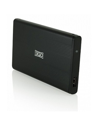 3GO HDD25BK12 caja para disco duro externo 2.5" Negro USB con suministro de corriente