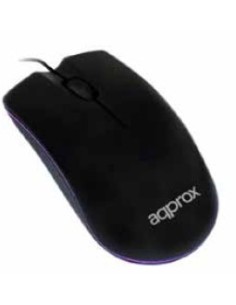 Approx APPOMNBP ratón USB Óptico 800 DPI