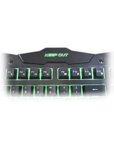 KeepOut F80 teclado USB Negro, Verde