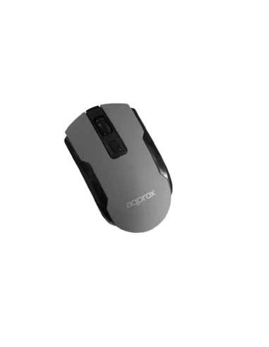 Approx Wireless Optical Mouse Grey ratón RF inalámbrico Óptico 1600 DPI Ambidextro