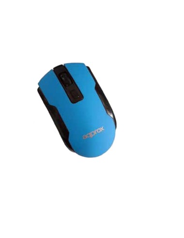 Approx Wireless Optical Mouse Light Blue ratón RF inalámbrico Óptico 1600 DPI Ambidextro